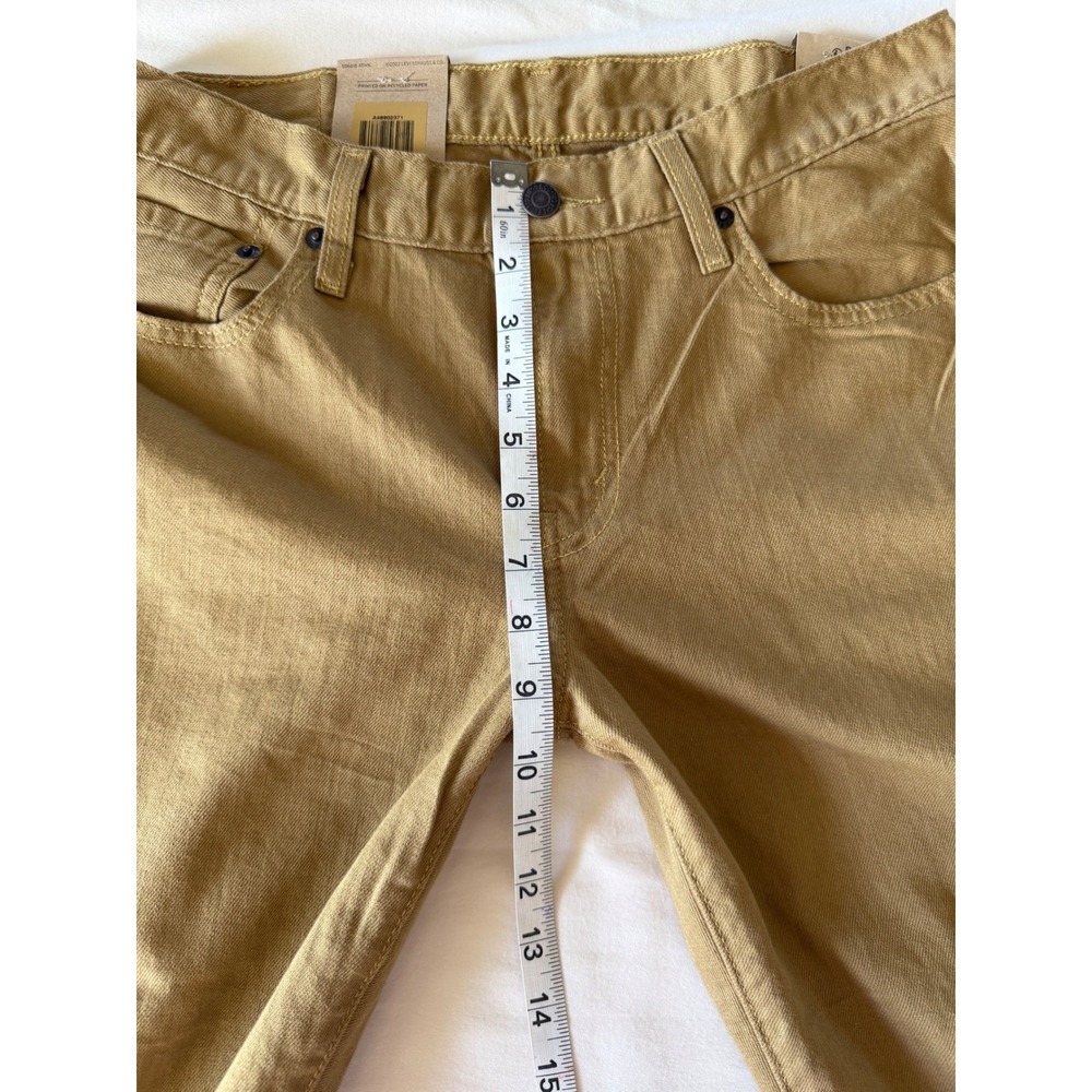 Levis Middy Straight Jeans Womens 29x30 Tan Khaki Mid Rise NWT - Picture 7 of 9